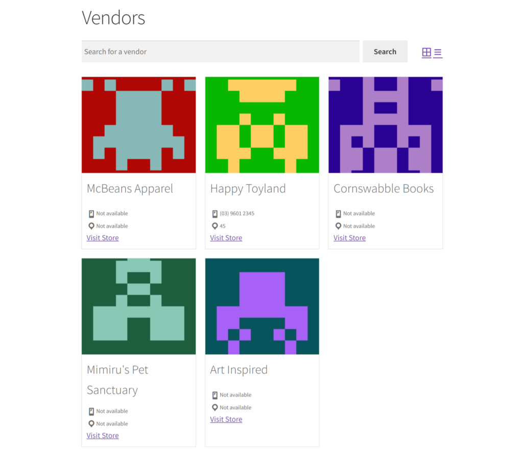 Retro icons as vendor icons