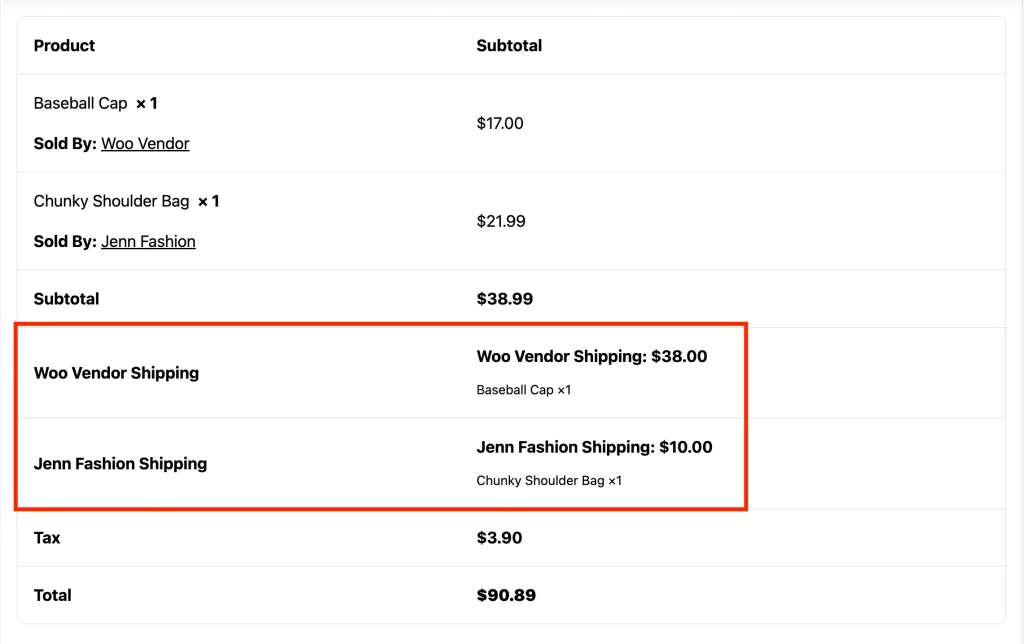 WCV - General Settings - Shipping Fees