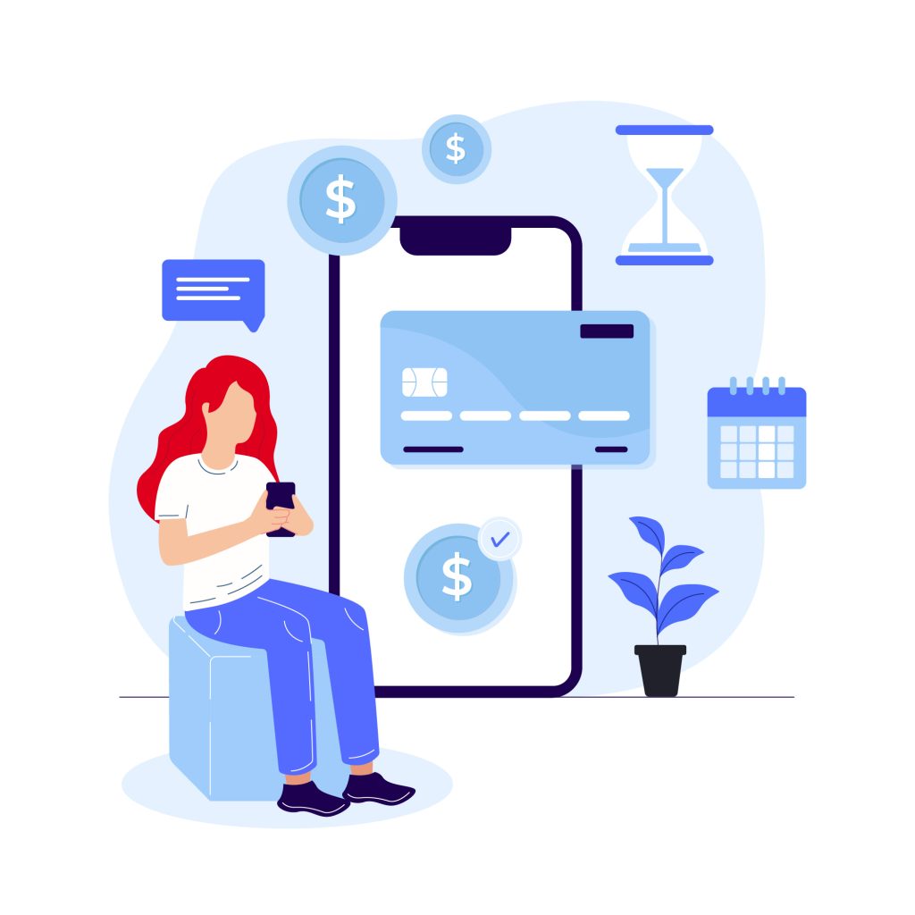 Illustration depicting flexible payment options with support for multiple currencies and payment methods