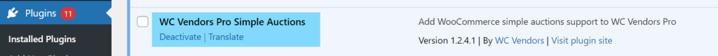 Activate WooCommerce Simple Auctions Plugin